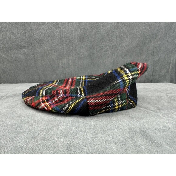 Shandon Hat Cap Fitted Mens Medium Red Green Tartan Plaid Ivy Made in Ireland - Picture 3 of 9